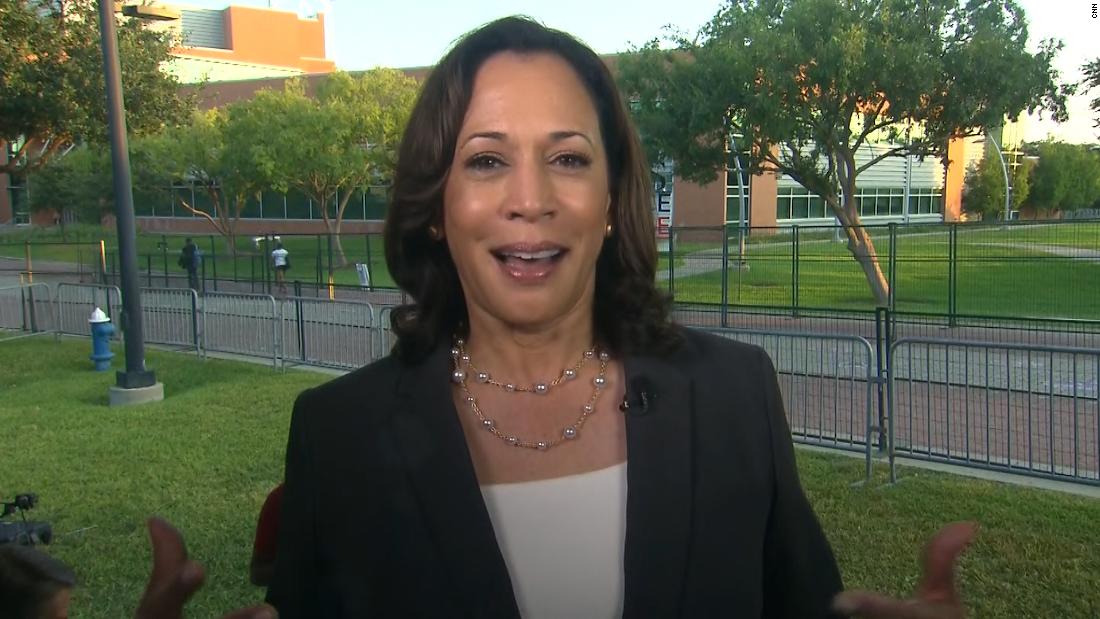 Kamala Harris Says Why She Chuckled At Andrew Yang - CNN Video