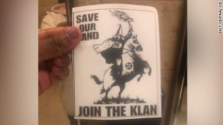 Apparent KKK recruitment flyers were found at a high school in Texas. Officials are investigating