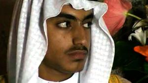 FILE - In this image from video released by the CIA on Nov. 1, 2017, Hamza bin Laden is shown at his wedding. Years after the death of his father at the hands of a U.S. Navy SEAL raid in Pakistan, Hamza bin Laden finds himself clearly in the crosshairs of world powers. The U.S. has put up to a $1 million bounty for him. The U.N. Security Council has named him to a global sanctions list, sparking a new Interpol notice for his arrest. His home country of Saudi Arabia has revoked his citizenship. (CIA via AP, File)