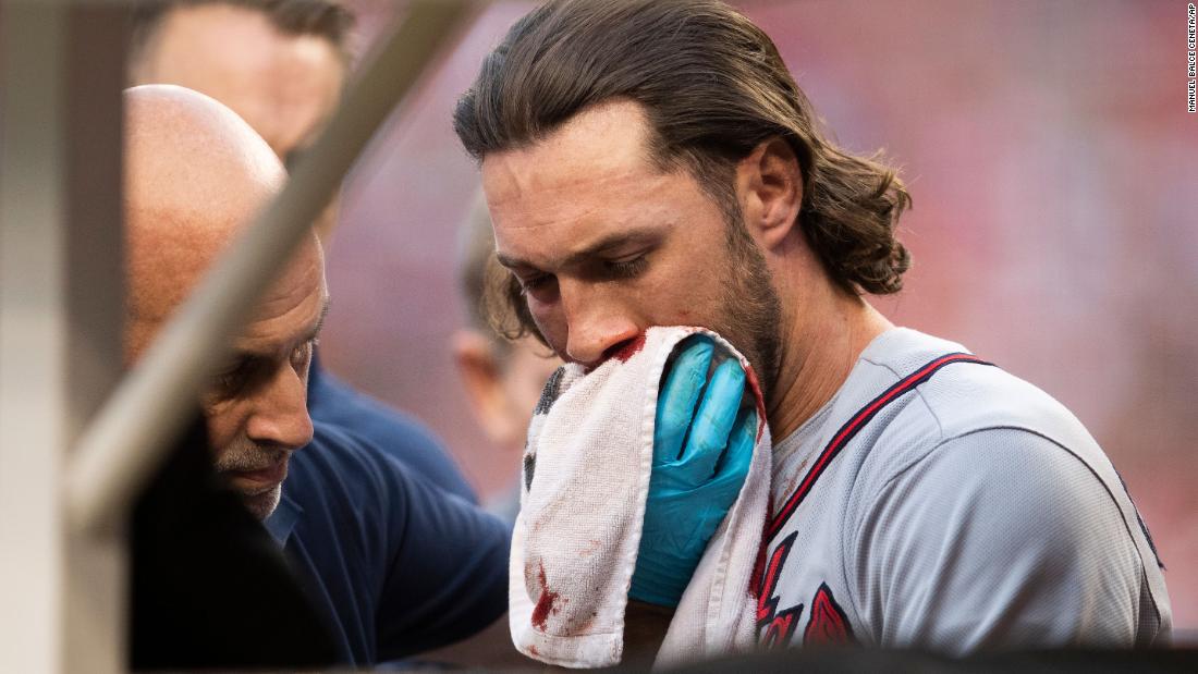 Culberson leaves the field.