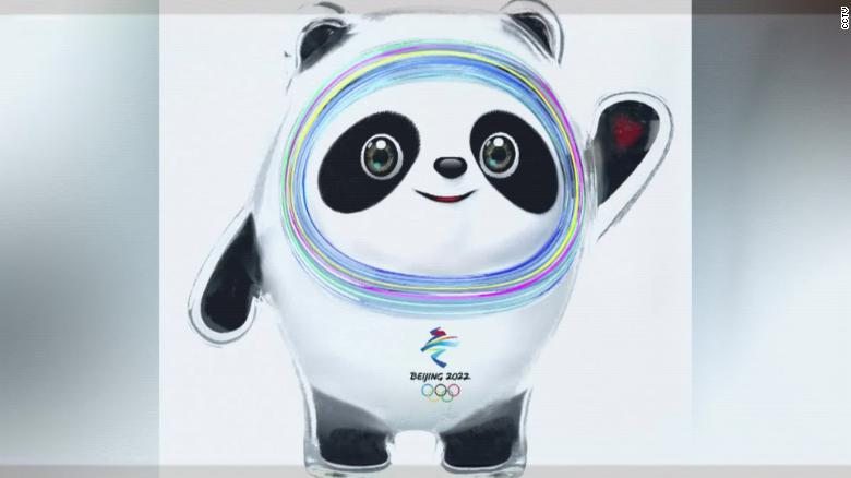 2022 Olimpiadas de invierno Mascota llavero colgante Bing Dwen Dwen Invierno-Olimpiadas 