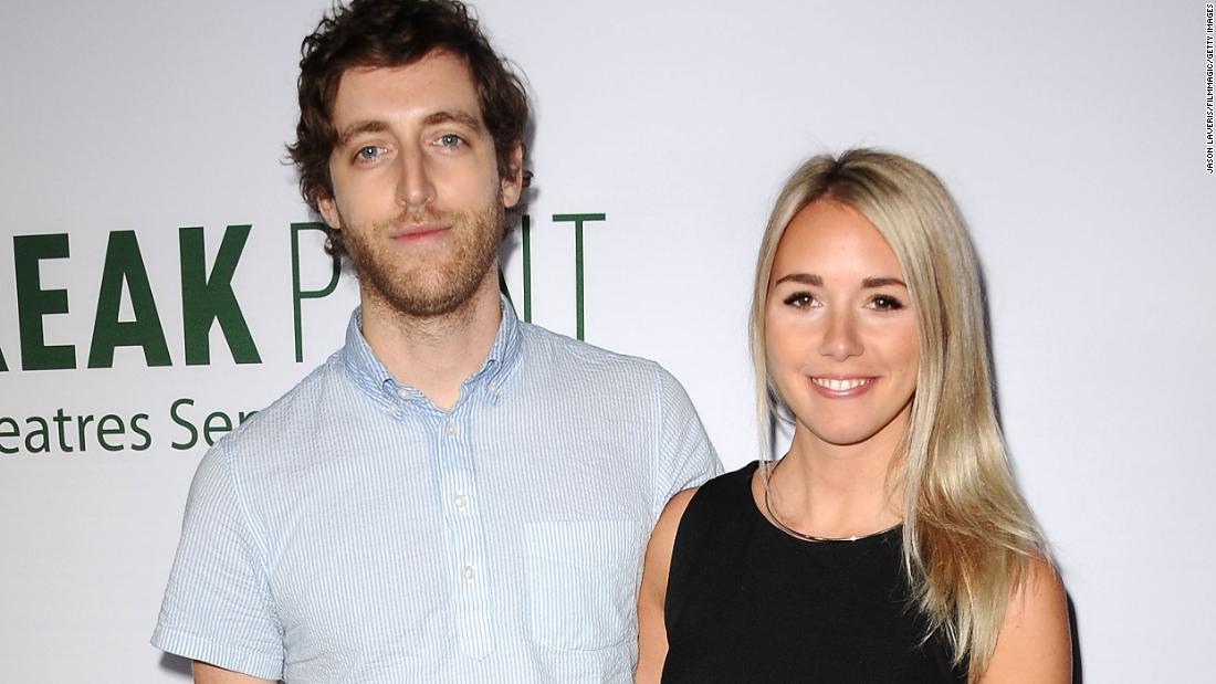 Thomas Middleditch and wife Mollie Middleditch in 2015 in Hollywood. 