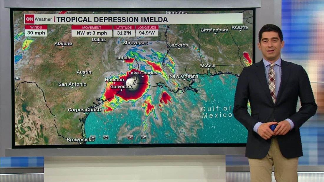 Flooding concerns grow for residents of southeast Texas as Imelda moves inland.