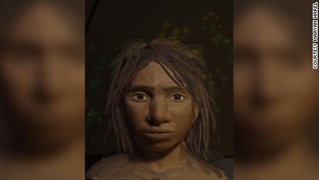 A reconstruction of a young female Denisovan. The art was created by Maayan Harel.