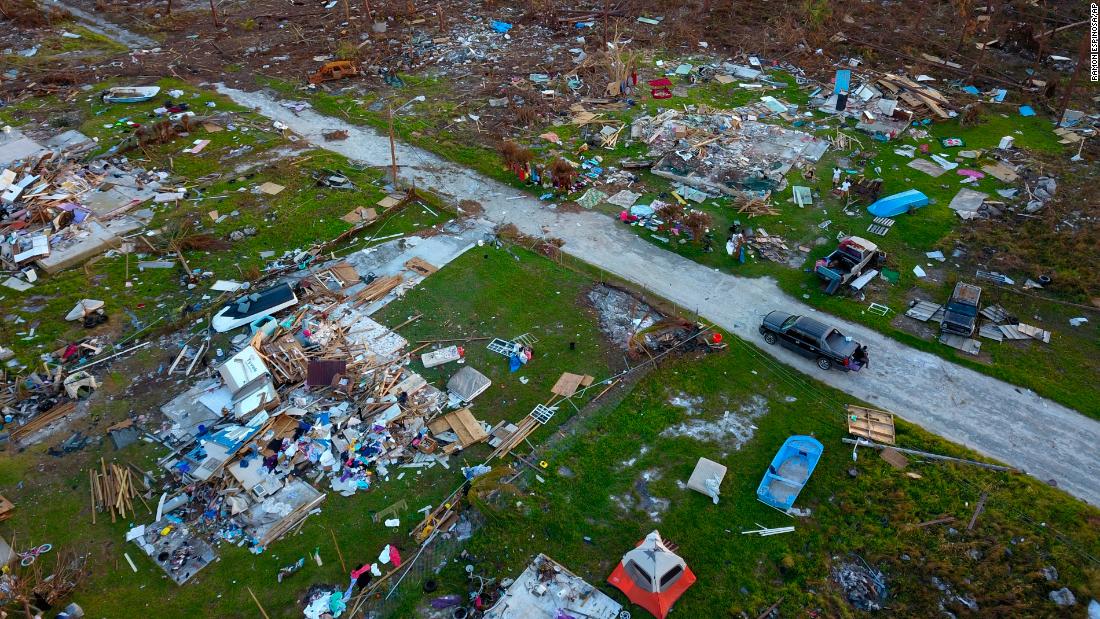 Countless houses were shredded to pieces in the eastern half of Grand Bahama island. (Credit: CNN)