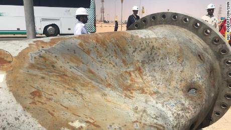 Images show the damage at the Aramco oil facilities in Khurais in eastern Saudi Arabia after last weekend&#39;s attack. 