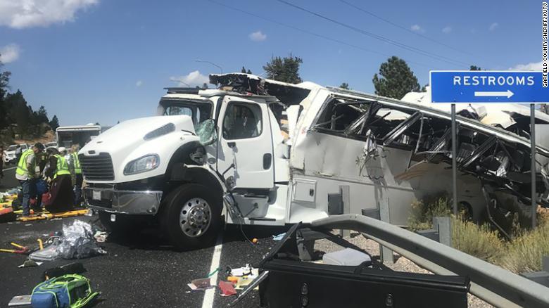 Multiple people killed after a tour bus crashes in Utah