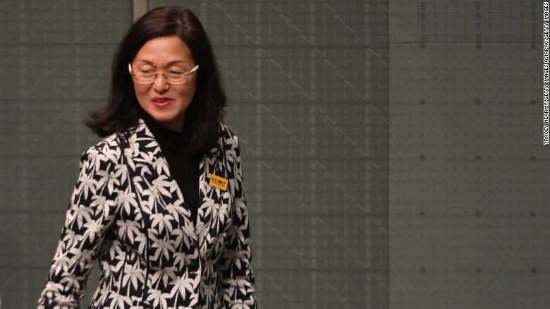 Liberal backbencher Gladys Liu arrives at Question Time at Parliament House on September 12 in Canberra, Australia.