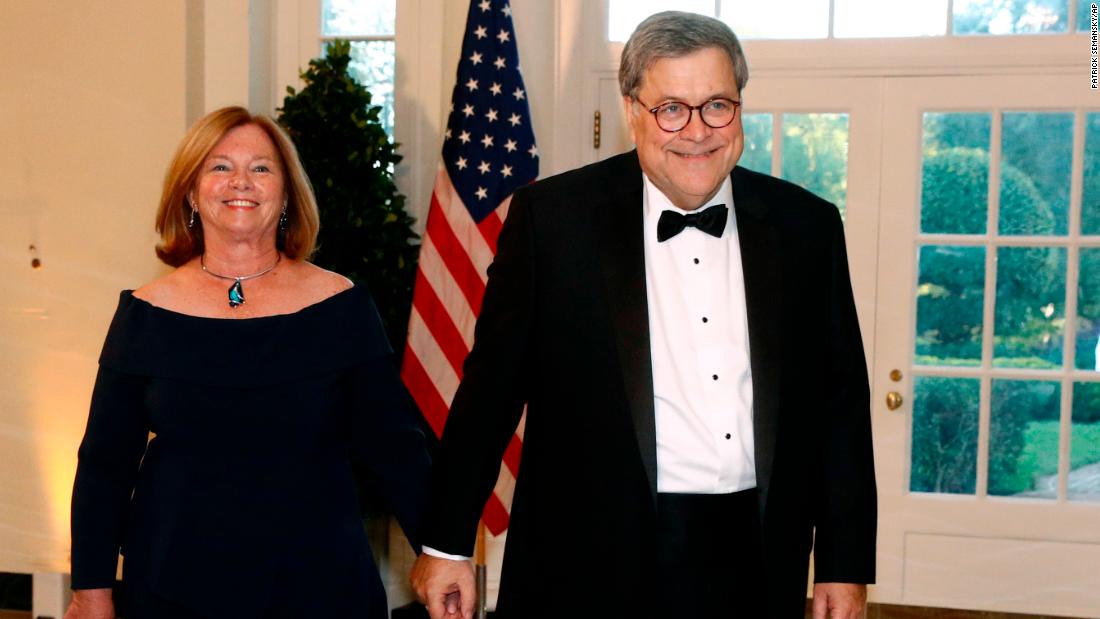 Attorney General William Barr and his wife Christine Barr 