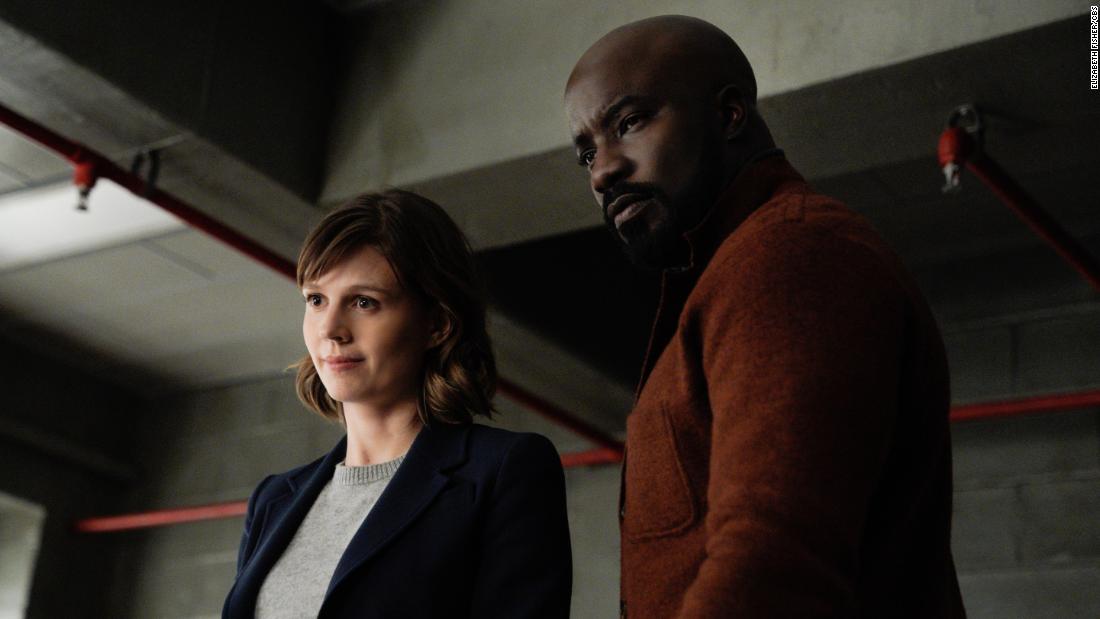 Katja Herbers and Mike Colter in 'Evil'