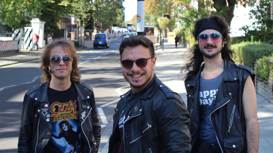 From right to left: Marco Vatellone, Matteo Arena & Tito Maffeo, three friends from Rome, beside the hallowed crossing. 