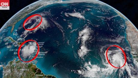 3 tropical systems are spinning in the Atlantic