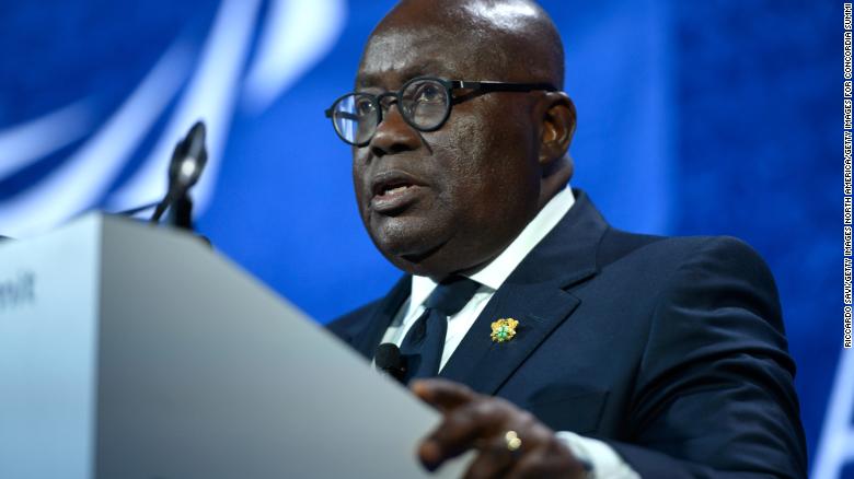 Ghanaian President Nana Akufo-Addo speaks during the Concordia Annual Summit on September 24, 2018, in New York.