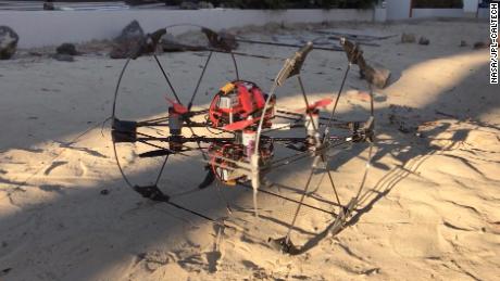 Shapeshifter&#39;s current prototype is tested in the robotics yard of NASA&#39;s Jet Propulsion Laboratory.