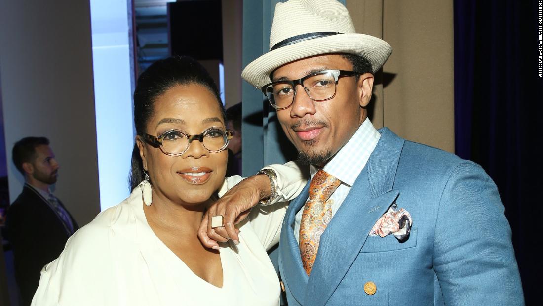 Oprah Winfrey and Nick Cannon. 