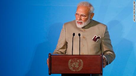 India&#39;s Prime Minister Narendra Modi addressed the Climate Action Summit in the United Nations General Assembly on Monday.