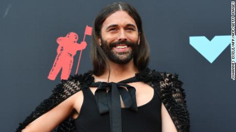 Jonathan Van Ness arrived at the Prudential Center in Newark, New Jersey on August 26, 2019 to participate in the 2019 MTV Music Video Awards. 