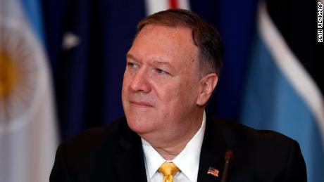 U.S. Secretary of State Mike Pompeo listens during an event hosted by the Department of State&#39;s Energy Resources Governance Initiative in New York, September 26, 2019.
