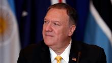 U.S. Secretary of State Mike Pompeo listens during an event hosted by the Department of State's Energy Resources Governance Initiative in New York, September 26, 2019.