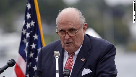 In this August 2018 file photo, Rudy Giuliani, an attorney for President Trump, is seen in Portsmouth, New Hampshire.