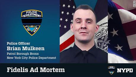 NYPD officer Brian Mulkeen was fatally shot Sunday.
