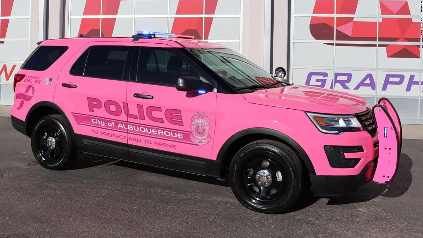 Albuquerque Police Department paints a patrol car pink for Breast ...