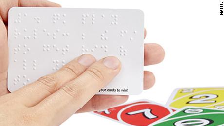 The instructions and packaging of the new UNO Braille will feature braille dots. 