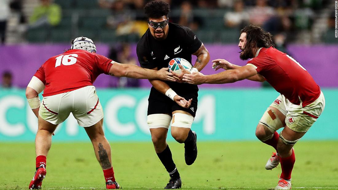 Ardie Savea made World Cup history when he came on for New Zealand. He became the first player in World Cup history to wear goggles during a game.