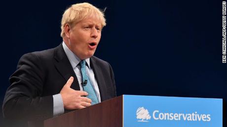 Britain&#39;s Prime Minister Boris Johnson delivers his keynote speech to delegates on the final day of the annual Conservative Party conference at the Manchester Central convention complex, in Manchester, north-west England on October 2, 2019. - Prime Minister Boris Johnson was set to unveil his plan for a new Brexit deal at his Conservative party conference Wednesday, warning the EU it is that or Britain leaves with no agreement this month. Downing Street said Johnson would give details of a &quot;fair and reasonable compromise&quot; in his closing address to the gathering in Manchester, and would table the plans in Brussels the same day. (Photo by Ben STANSALL / AFP) (Photo by BEN STANSALL/AFP via Getty Images)