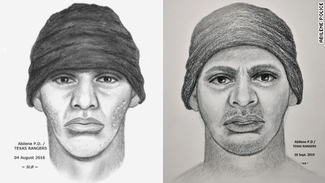 Police sketches of the suspected bank robber.