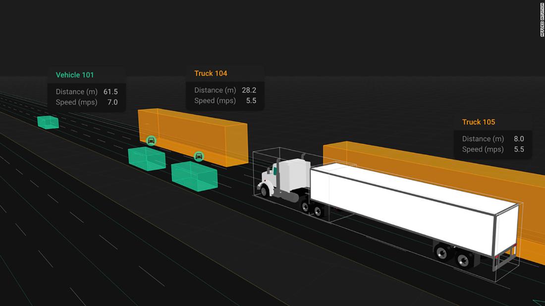 Applied Intuition has raised more than $50 million to create virtual tests for autonomous technology. Above, it tests where a self-driving vehicle should drive.