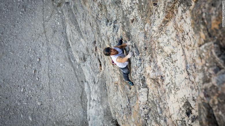 Arnold climbed the same route three times with ropes before attempting the free solo. 