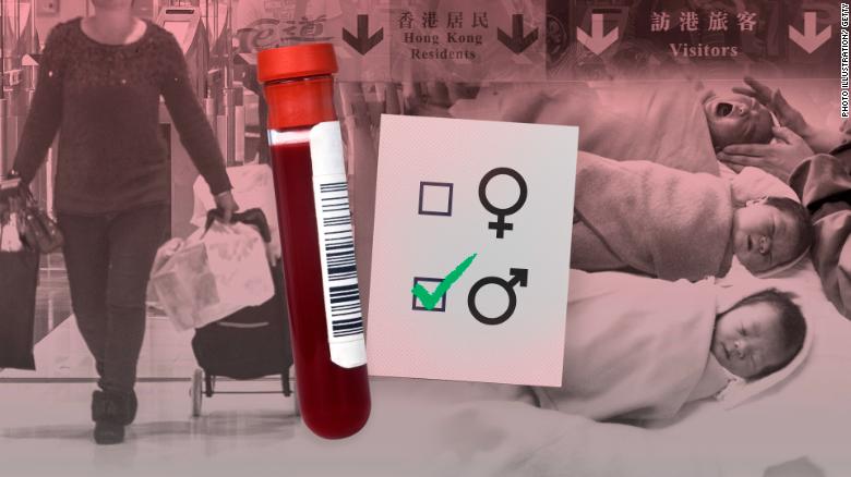 Hong Kong has become a hub for Chinese women who want to find out the gender of their unborn child by smuggling vials of blood into the city.