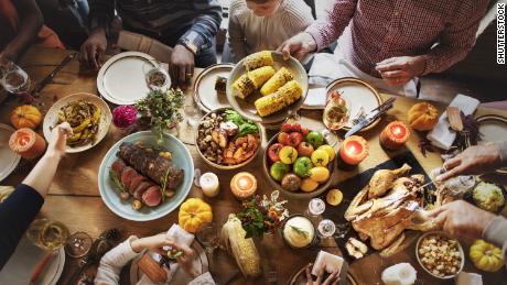 People Celebrating Thanksgiving Holiday Tradition Concept; Shutterstock ID 493381651; Job: CNN Digital