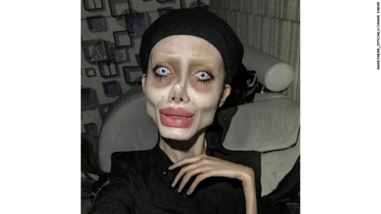 Sahar Tabar Iranian Instagram Star Likened To Zombie Angelina Jolie