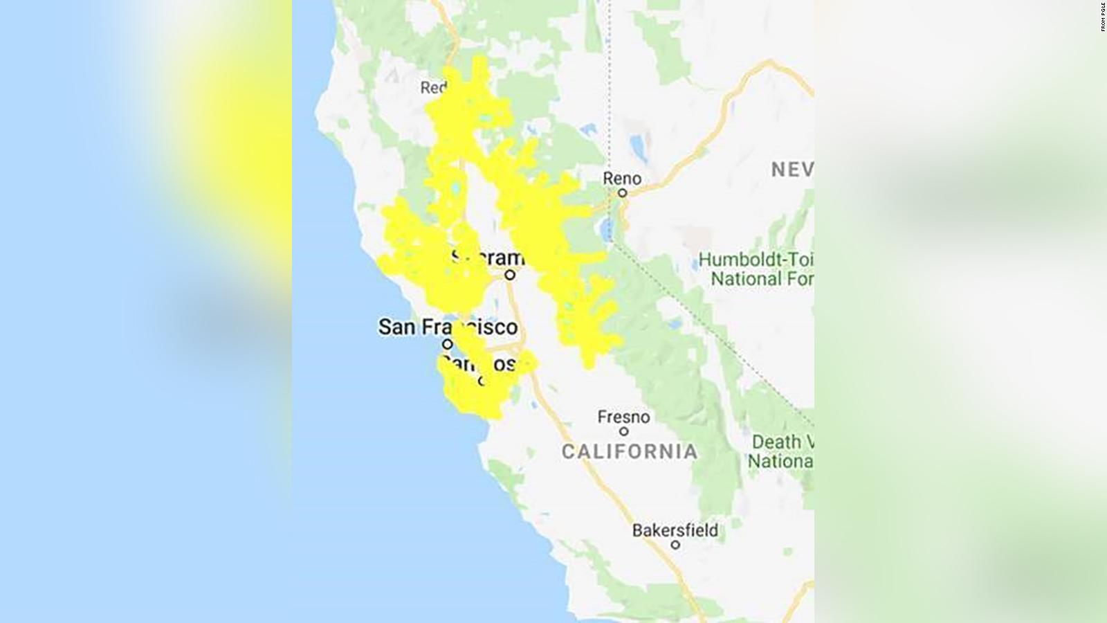 Pg E Has Begun Cutting Power Across Parts Of Northern California Nearly 800 000 Customers Will Be Affected Cnn