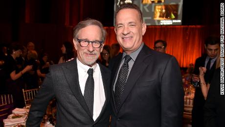 Director Steven Spielberg (L) and actor Tom Hanks attend the The National Board Of Review Annual Awards Gala at Cipriani 42nd Street on January 9, 2018 in New York City. 