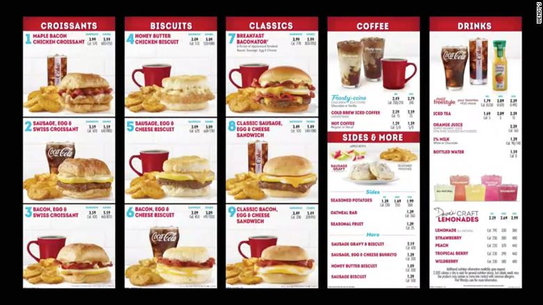 Wendy's new breakfast menu will roll out in the first quarter of 2020.