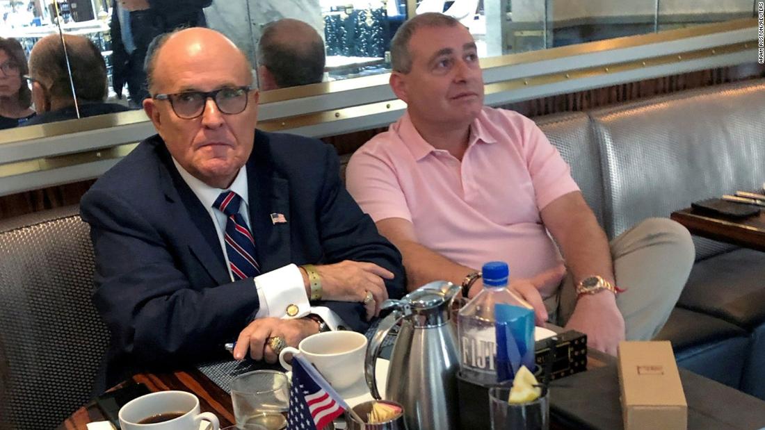 Giuliani has coffee with Ukrainian-American businessman Lev Parnas at the Trump International Hotel in Washington in September 2019. A few weeks later, Parnas and another Giuliani associate, Igor Fruman, &lt;a href=&quot;https://www.cnn.com/2019/10/12/politics/giuliani-trump-ukraine-russia-impeachment-inquiry/index.html&quot; target=&quot;_blank&quot;&gt;were indicted on criminal charges&lt;/a&gt; for allegedly funneling foreign money into US elections.