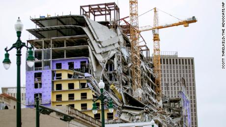 Two cranes were toppled at the Hard Rock Hotel in New Orleans. The next step is searching for bodies