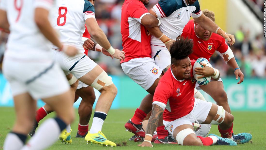 Tonga came back in the second half for a final score of 31-19, marking the team&#39;s first win at the 2019 Rugby World Cup and fourth spot in Pool C.
