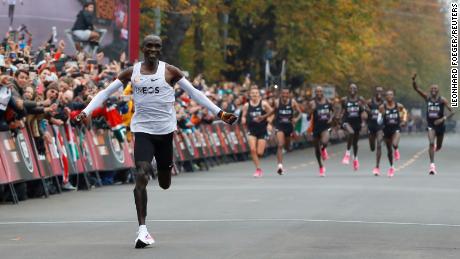 Kenyan Eliud Kipchoge has become the first person to run a marathon in less than two hours.