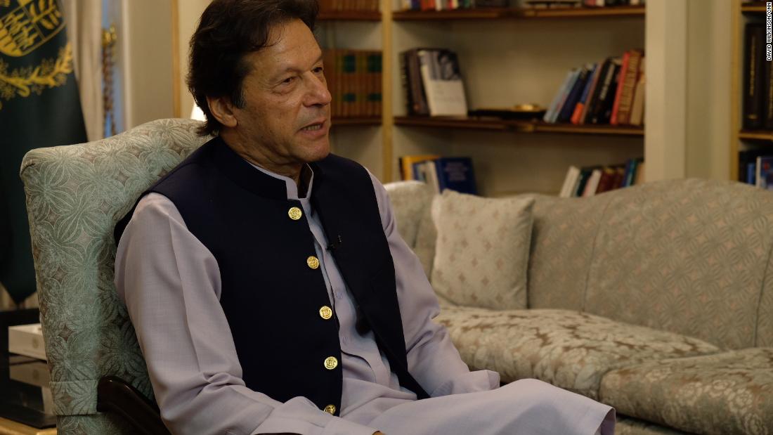 Imran Khan speaks exclusively to CNN during the official tour of Pakistan on Tuesday. 