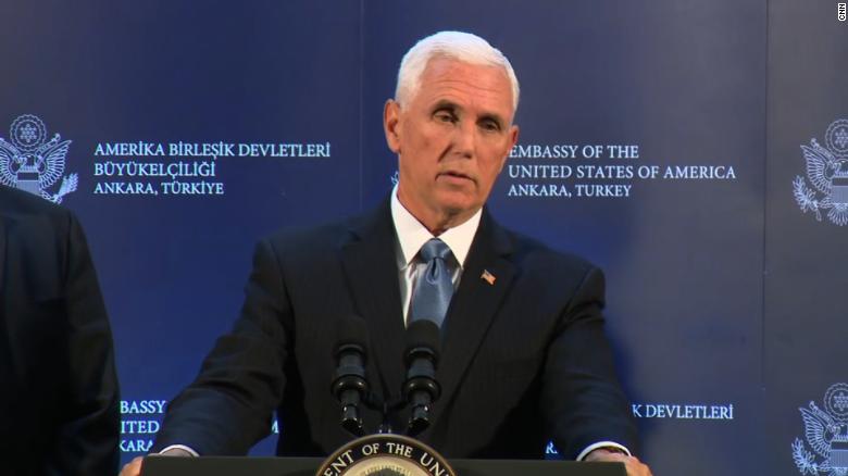Pence: Turkey and US agree to ceasefire in Syria