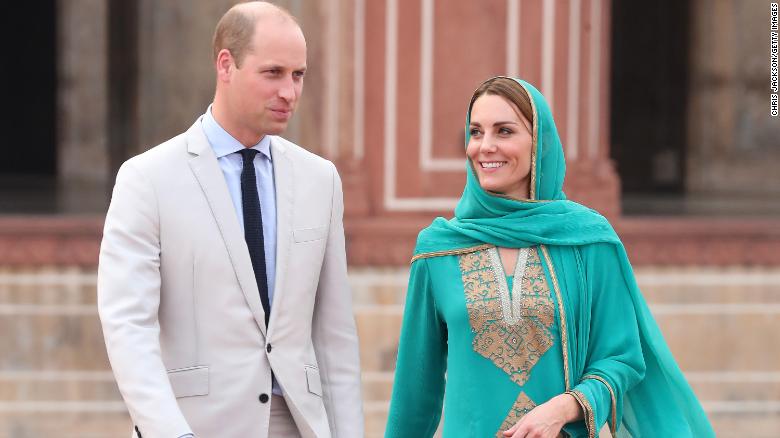 William and Kate tour Badshahi Mosque within the Walled City during day four of their royal tour of Pakistan.