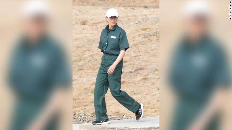 Felicity Huffman is seen wearing a prison jumpsuit while serving her sentence in Dublin, California. (SplashNews.com)