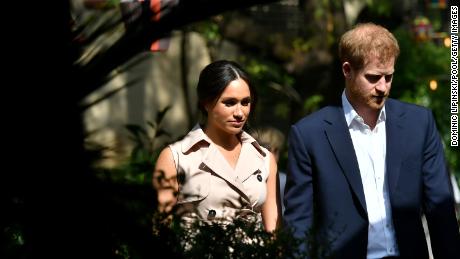 The Sussexes on day ten of their tour in Africa on October 2, 2019 in Johannesburg, South Africa.