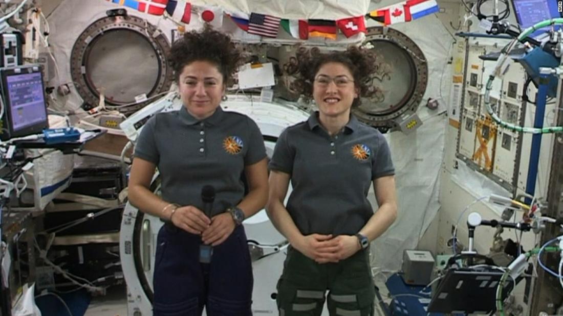 Image result for After an historic all-female spacewalk, astronaut has moon dream