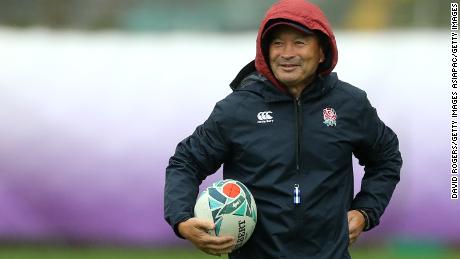 Eddie Jones oversees England training ahead of facing New Zealand in the Rugby World Cup. 