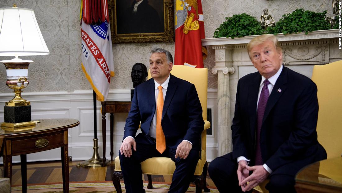 Hungary's Prime Minister Viktor Orban and President Donald Trump in the Oval Office on May 13, 2019.'s Prime Minister Viktor Orban and President Donald Trump in the Oval Office on May 13, 2019.